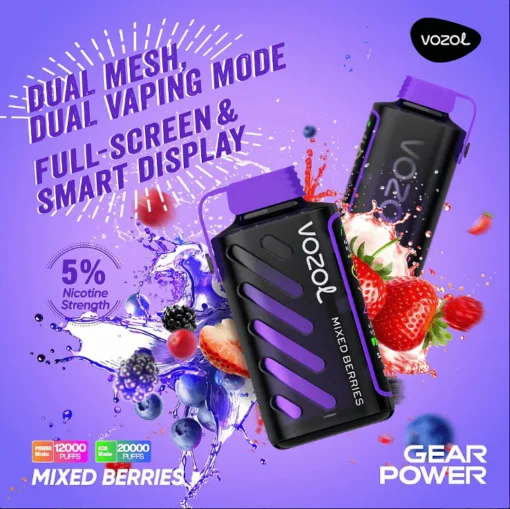 Vozol Gear Power 20K Mixed Berries Einweg Vape Online Kaufen