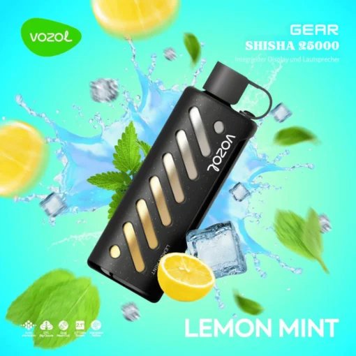 VOZOL GEAR Shisha 25000 Lemon Mint Einweg Vape Online Kaufen