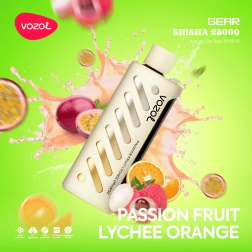 VOZOL GEAR Shisha 25000: Die ultimative Einweg-E-Zigarette mit Passion Fruit Lychee Orange Geschmack