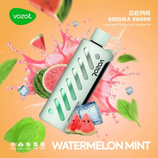 VOZOL GEAR Shisha 25000 Watermelon Mint Vape