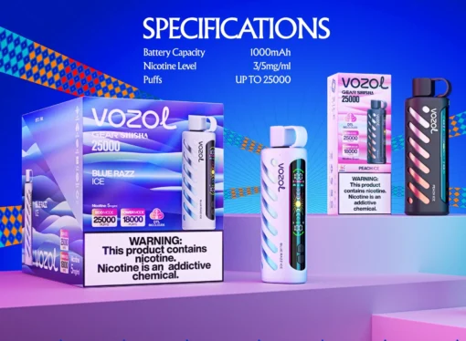 VOZOL GEAR Shisha 25000 Einweg Vape Grape Mint
